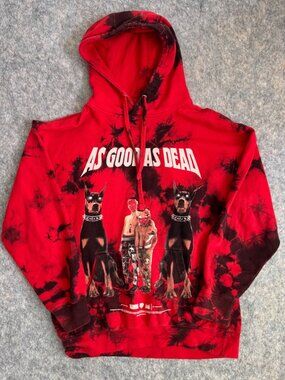 City Morgue Hoodie Sweatshirt As Good As Dead Red Sz L Graphic